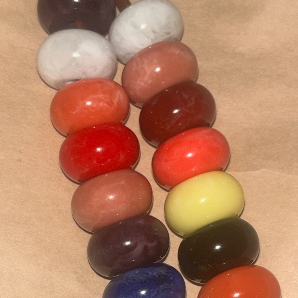 Parker Thatch Colorful Multi Beads Keychain Bag Charm Holder — Multicolor New - Picture 11 of 16